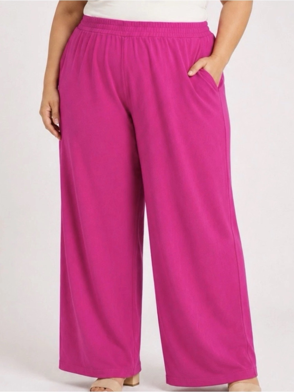 Belle by Kim Gravel Regular Cabana Knit Full Length Pant XL NEW A724550
